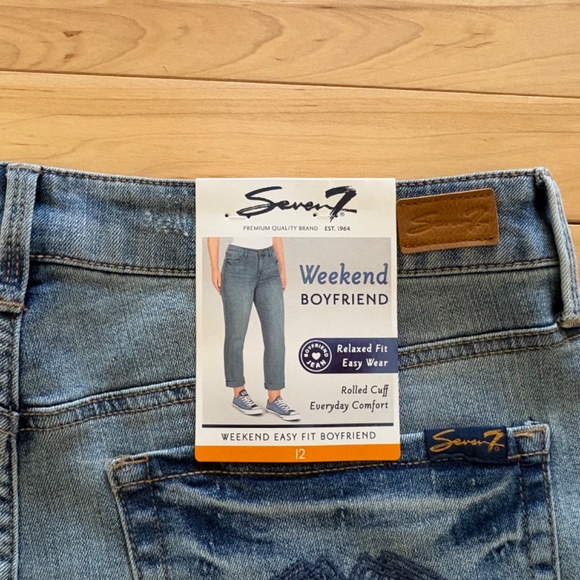 Seven 7 Weekend Boyfriend Jeans Size 12 NWT - Picture 7 of 8